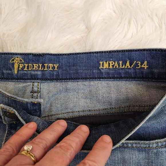 Fidelity Mens‎ Impala in Panama bootcut jeans Sz 34 - Picture 3 of 13